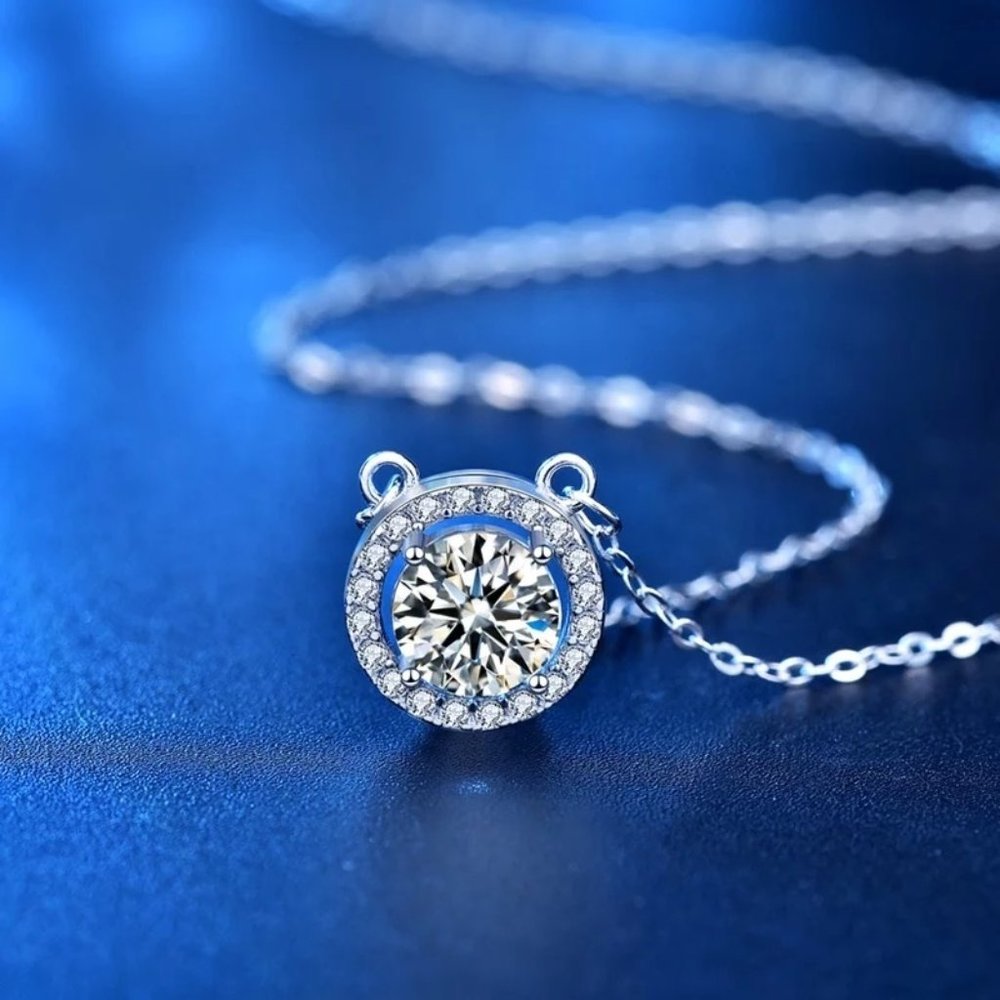 Certified 1ct. t.w. Diamond Brilliant Cut Round Necklace - Picture 3 of 16